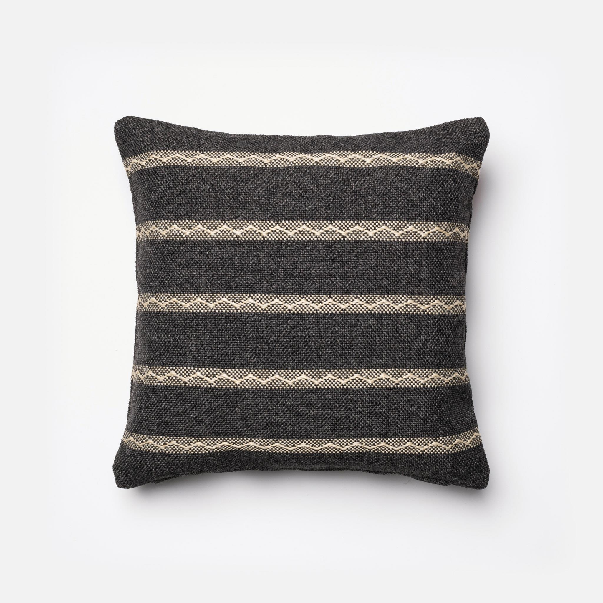 PILLOWS - CHARCOAL / BEIGE - 18" X 18" Cover Only - Image 0