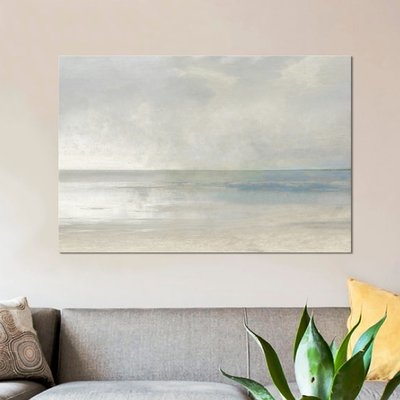 'Pastel Seascape III' Painting Print on Canvas - Image 1