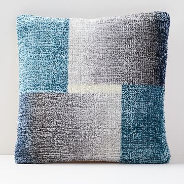 Abstract Geo Pillow Cover, Ombre, Teal, 20"x20" - Image 0