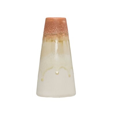 Highworth Large Sienna & Cream Stoneware Vase With Reactive Glaze Finish (Each One Will Vary) - Image 0