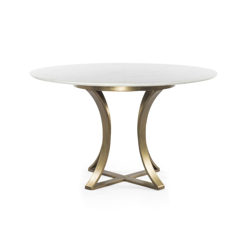 Damen 48" White Marble Top Dining Table - Image 3
