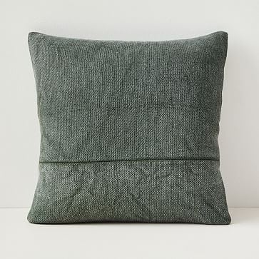 Cotton Canvas Pillow Cover, 18"x18", Beetle Green - Image 0