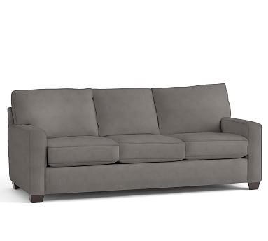 Buchanan Square Arm Upholstered Grand Sofa 89.5", Polyester Wrapped Cushions, Sunbrella(R) Performance Slub Tweed Charcoal - Image 2