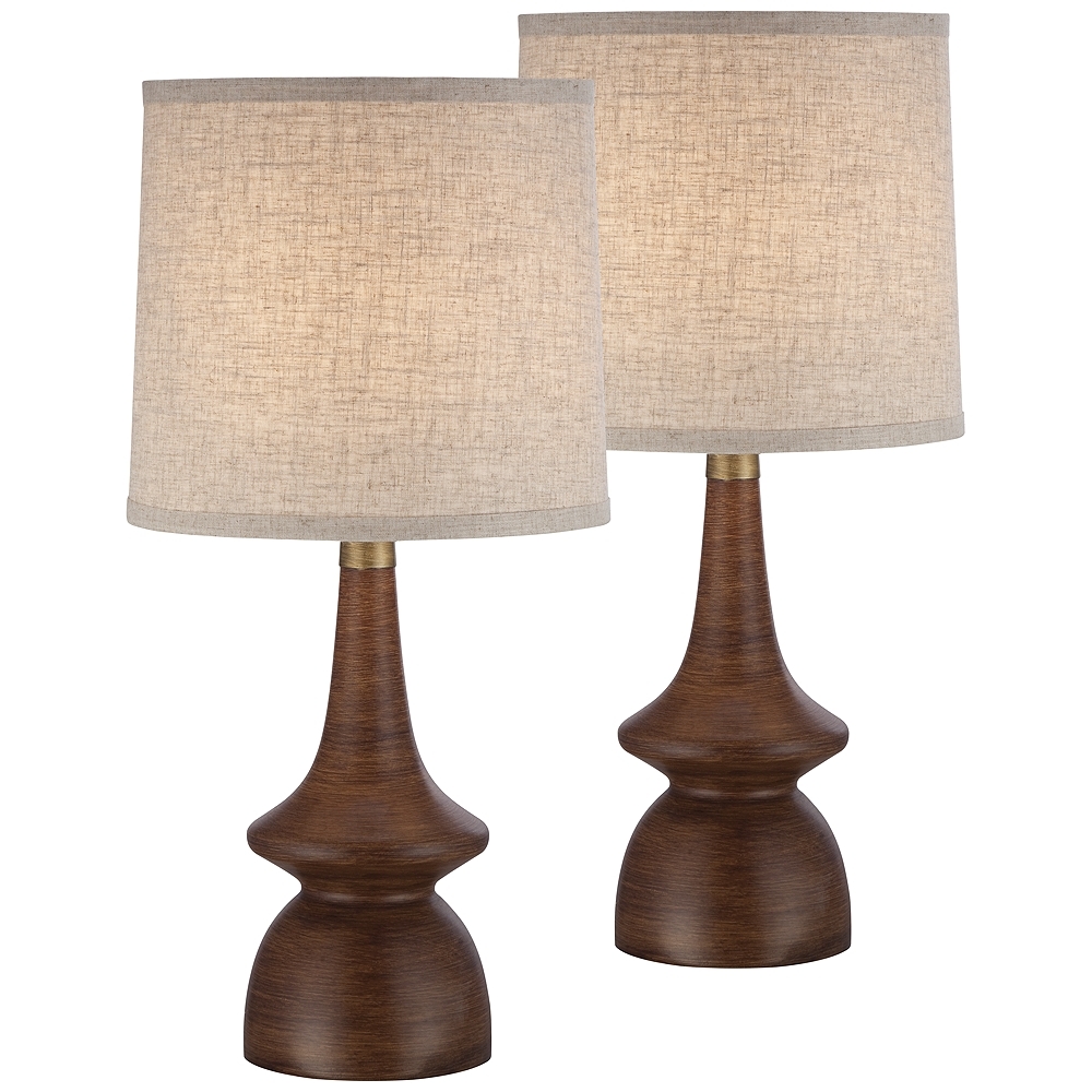 Rexford Mid-Century Walnut Table Lamp Set of 2 - Style # 17P74 - Image 0