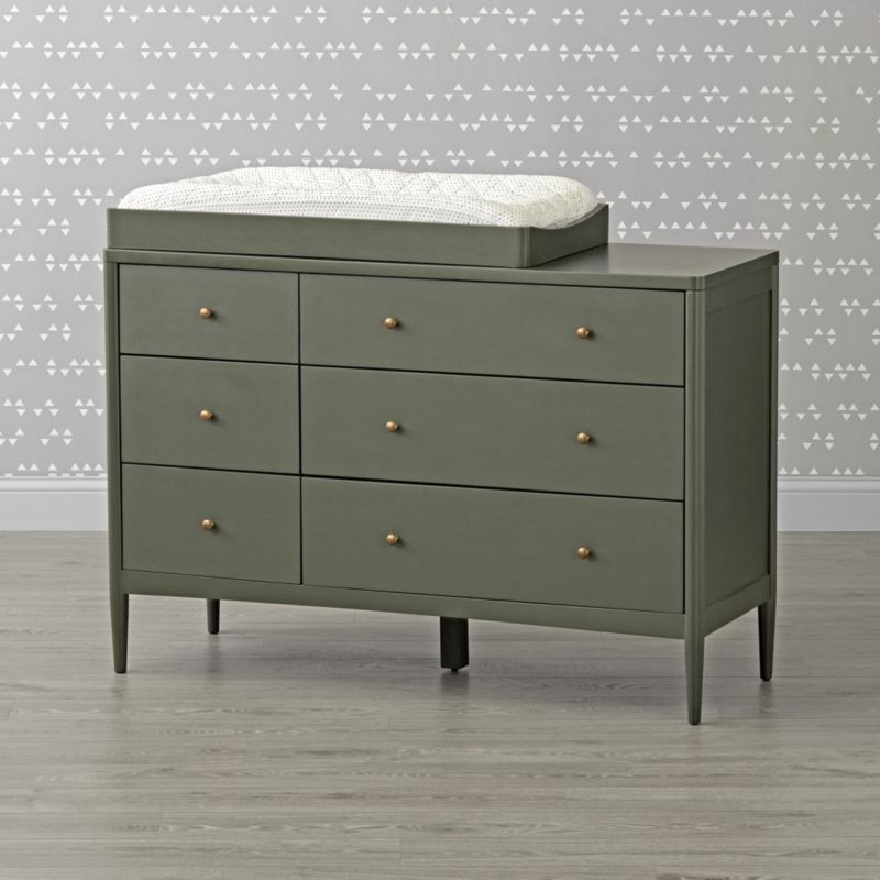 Hampshire Olive Green Changing Table Topper - Image 1