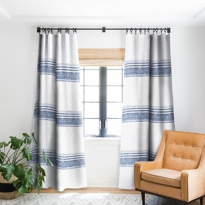 Holli Zollinger French Linen Chambray Tassel Blackout Rob Pocket Single Curtain Panel - Image 0
