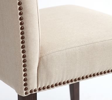 Porter Upholstered Side Chair, Brushed Cross Weave - Image 3