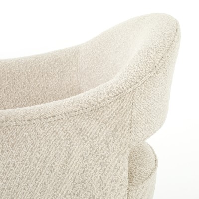 Harlot Chair, Linen, Natural, Polished Brass - Image 5