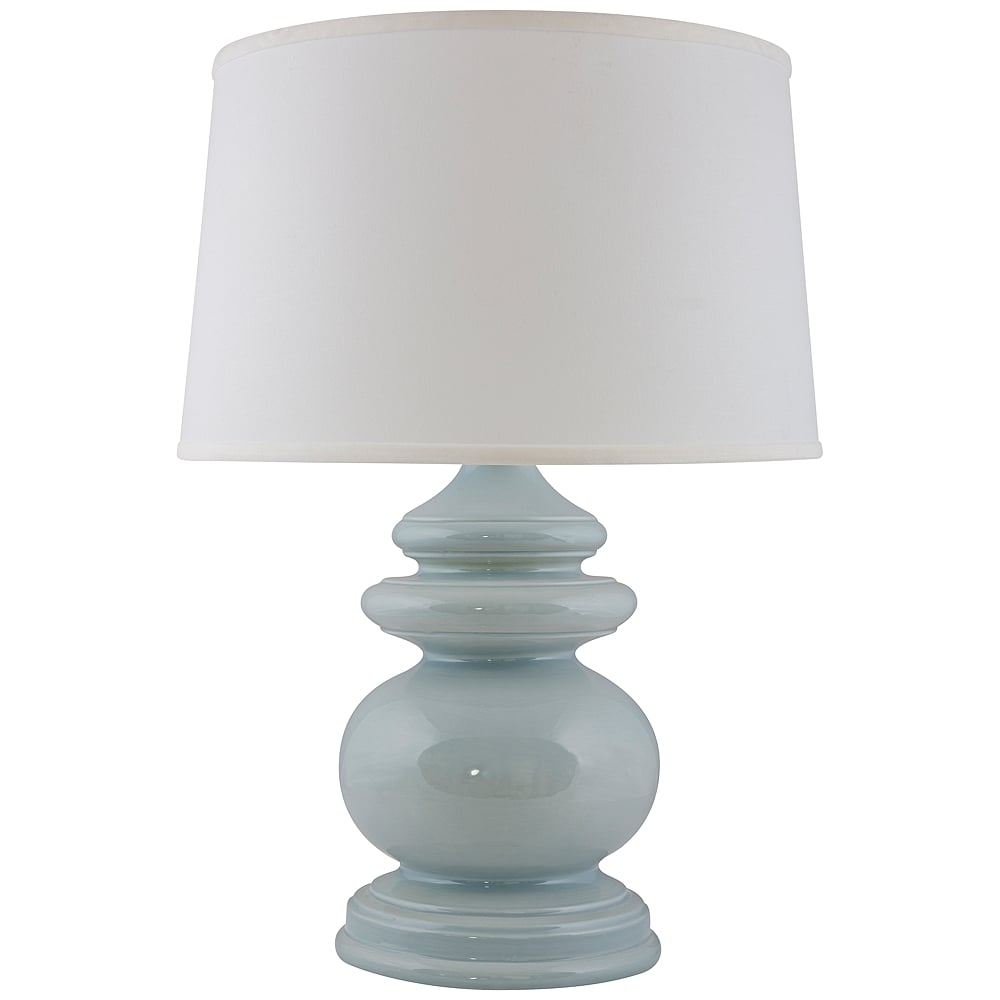 RiverCeramic Cottage Gloss Mist Blue Table Lamp - Image 0