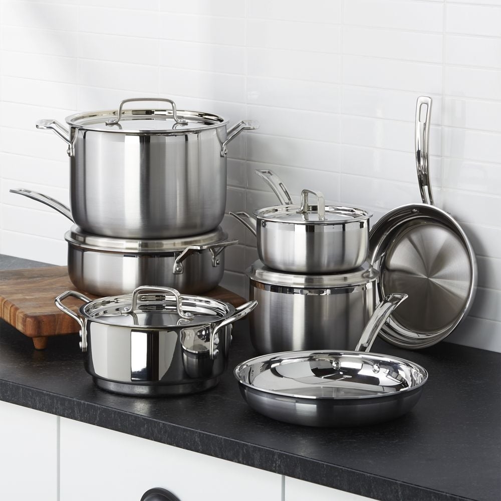 Cuisinart ® MultiClad Pro™ 12-Piece Tri-Ply Stainless Steel Cookware Set - Image 0
