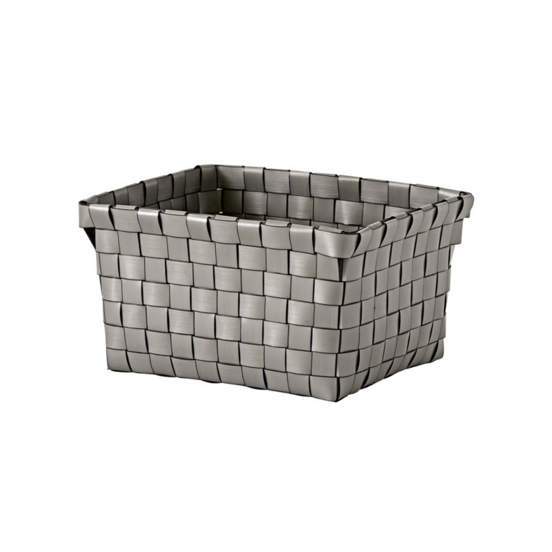 Strapping Woven White Shelf Basket - Image 3