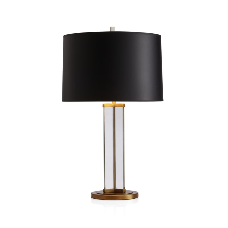 Gleam Crystal/Brass Black Shade Table Lamp - Image 5