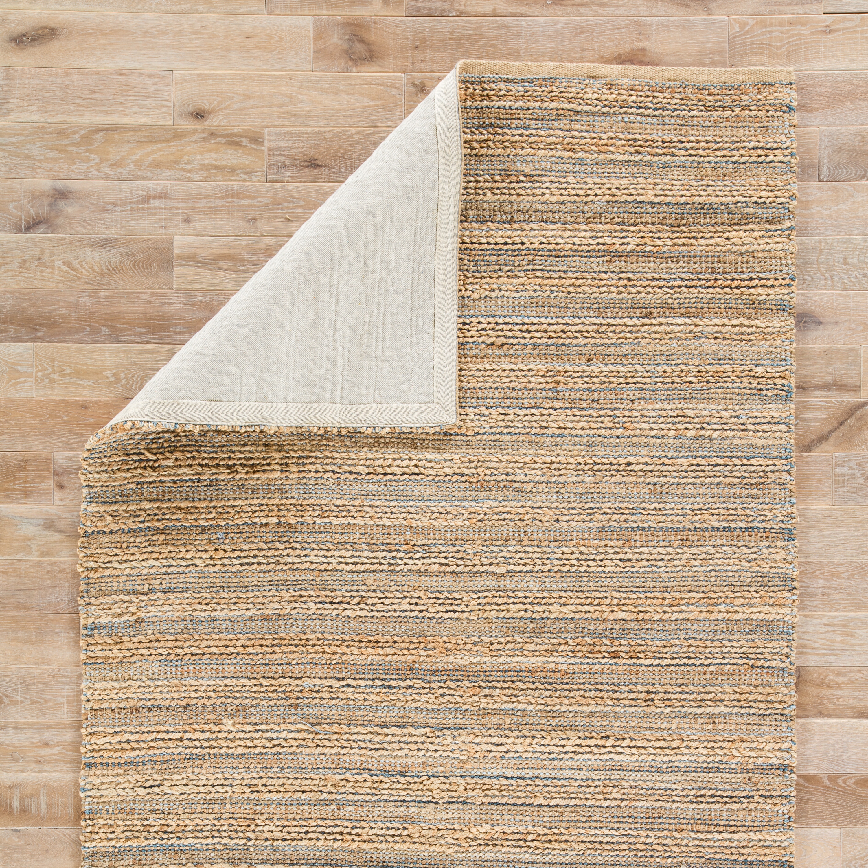 Canterbury Natural Solid Beige/ Blue Runner Rug (2'6" X 9') - Image 2