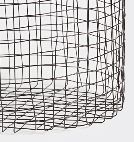 Large Round Oil-Rubbed Bronze Wire Storage Basket - Image 5