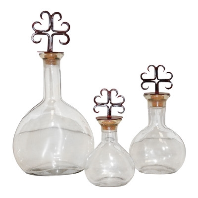 Aramis 3 Piece Decanter Decorative Bottle Set - Image 0