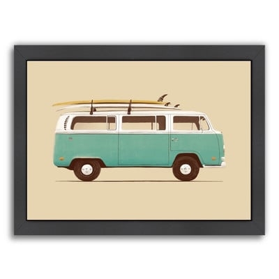 Blue Van Framed Graphic Art - Image 0