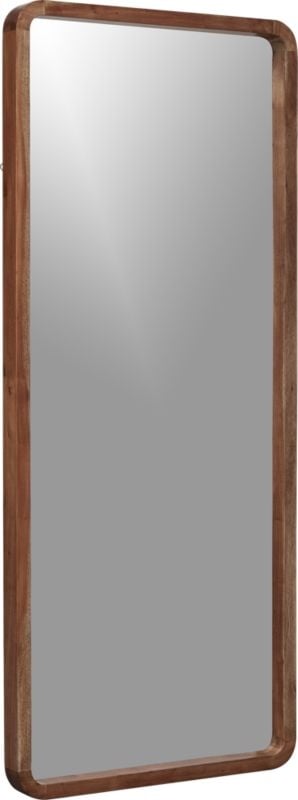 Modern Acacia Wood Full-Length Floor Mirror 32"x76.25" - Image 6