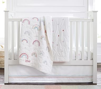 Piper Rainbow Toddler Quilt, Toddler, White Multi - Image 1