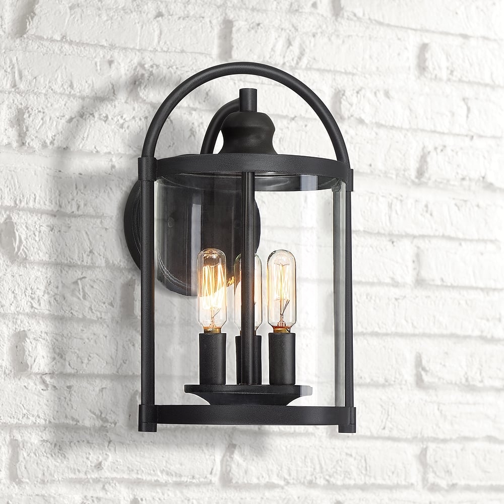 Avani 13" High Black Outdoor Wall Light - Image 0