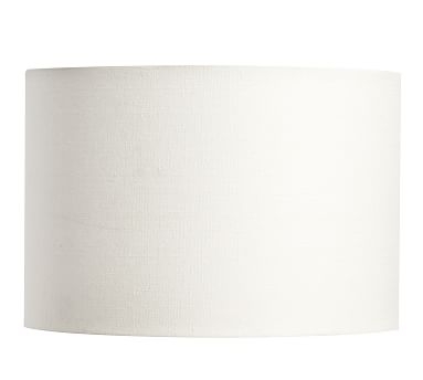 Gallery Straight-Sided Linen Drum Lamp Shade, Extra Large, White - Image 0