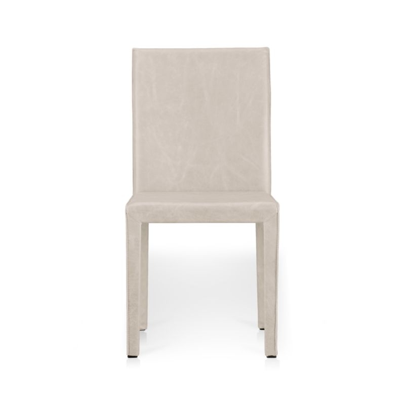 Folio Sand Top-Grain Leather Dining Chair - Image 1