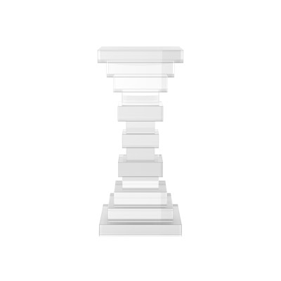 Stacked Acrylic Accent Table, Acrylic - Image 0