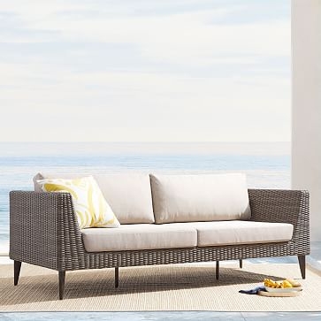 Marina Outdoor Sofa, Weathered Cafe - Image 2