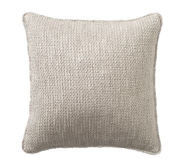 Duskin Textured Pillow, 20", Flax/Ivory - Image 0