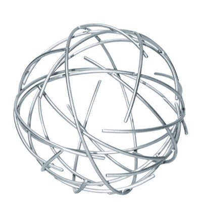 Kylan Metal Sphere with Broken Rings Sculpture - Image 0