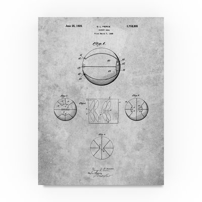 'Sports Ball' Drawing Print on Wrapped Canvas - Image 0