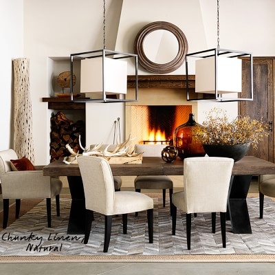 Fitzgerald Dining Armchair, Pebbled Leather, White, Ebony Leg - Image 4