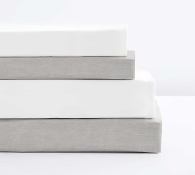 Spencer Washed Cotton Organic Sheet Set, Full, White - Image 4