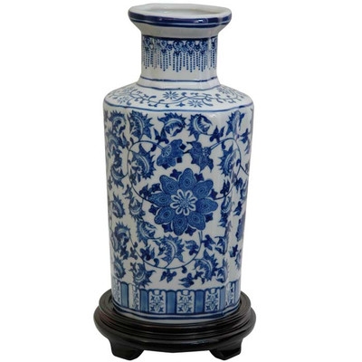 McGibbony Blue Floral Vase - Image 0