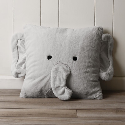 Nikita Elephant Plush Throw Pillow - Image 0