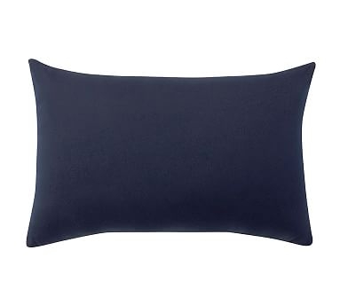 Sunbrella(R), Solid Outdoor Lumbar Pillow, 16 x 24", Navy - Image 0