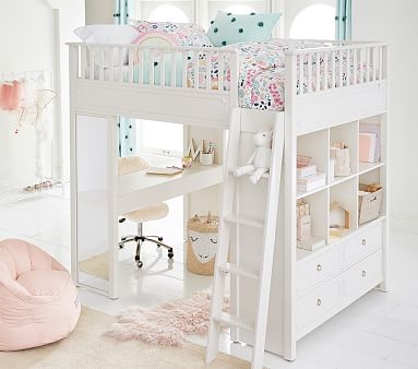 Ava Regency Loft Bed, Full, Simply White - Image 3