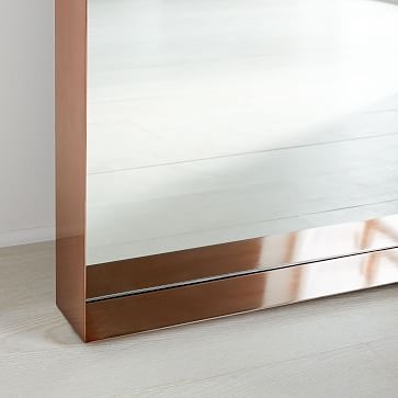 Industrial Shadowbox Floor Mirror, Copper - Image 3