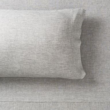 Belgian Linen Sheet Set, Full, Flagstone - Image 0