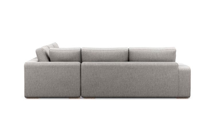 Ainsley Corner Sectional with Brown Earth Fabric, double down cushions, and Natural Oak legs - Image 3
