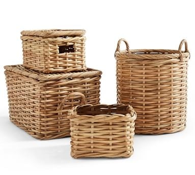 Aubrey Woven Oversized Rectangle Basket - Natural - Image 1