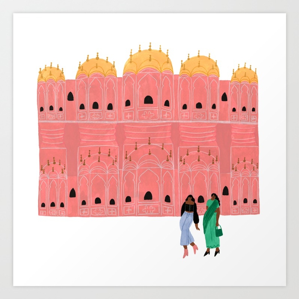 Hawa Mahal Art Print - Small by Isabellefeliu - Image 0