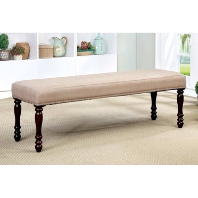 Kleio Wooden Upholstered Bench - Image 0