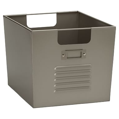 Locker Bin, Set of Two, Large, Silver - Image 0