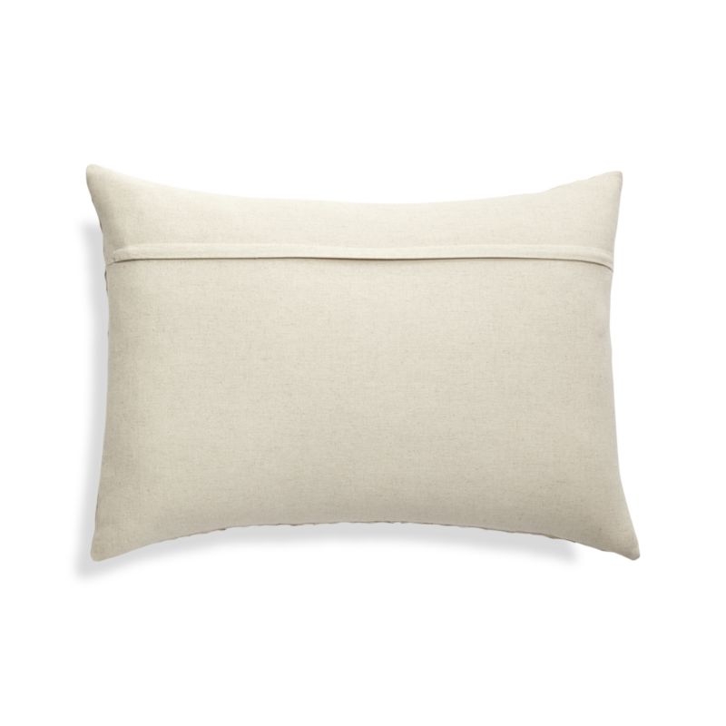 Bintu Leaf Pattern Pillow with Feather-Down Insert 22"x15" - Image 4