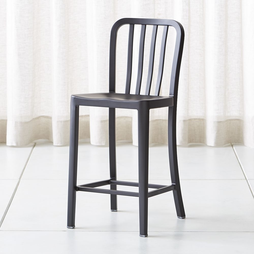 Delta Matte Black Counter Stool - Image 0