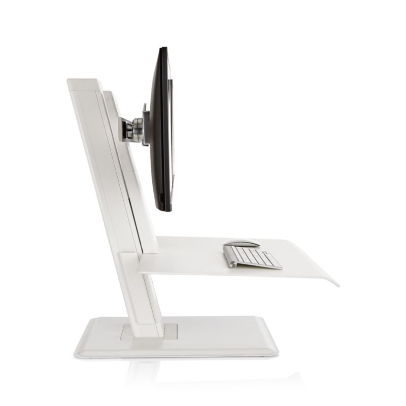Humanscale ® White Dual Monitor Quickstand Eco Standing Desk Converter - Image 8