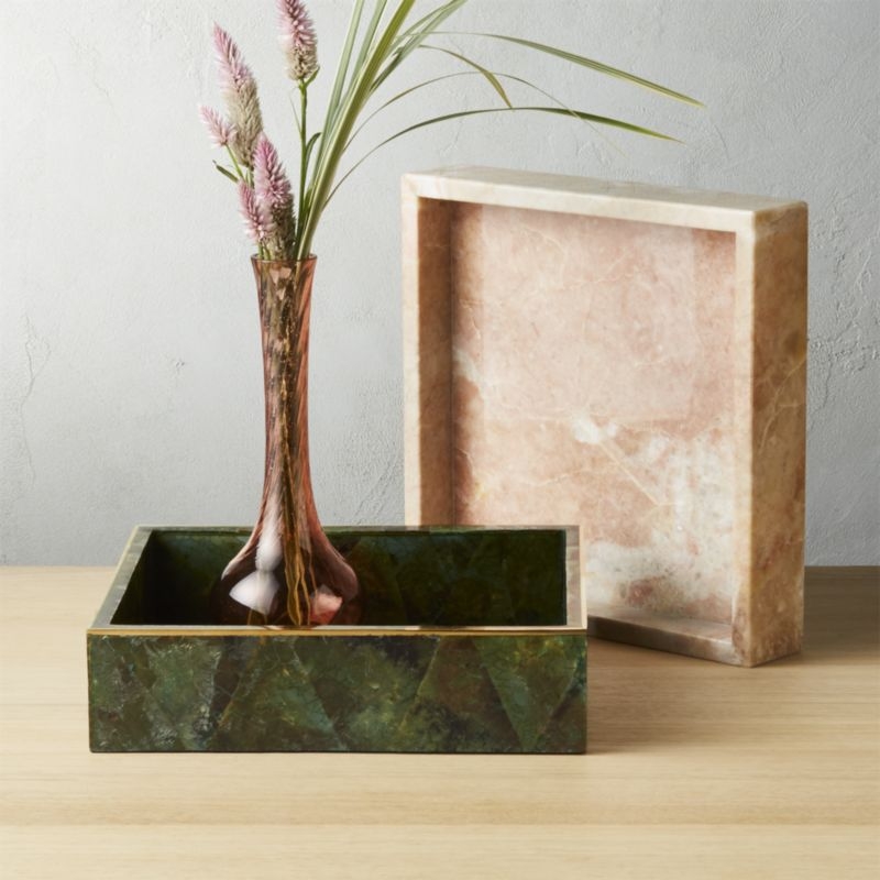Stack Small Pink Marble Tray - Image 2