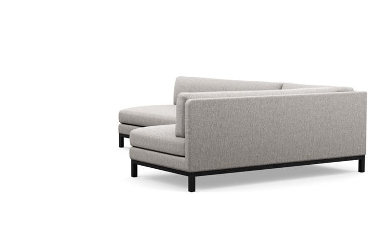 Jasper Chaise Sectional with Earth Fabric and Matte Black legs - Image 4