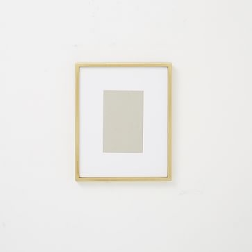 Gallery Frame, Polished Brass, 4" x 6" (8" x 10" without mat) - Image 0
