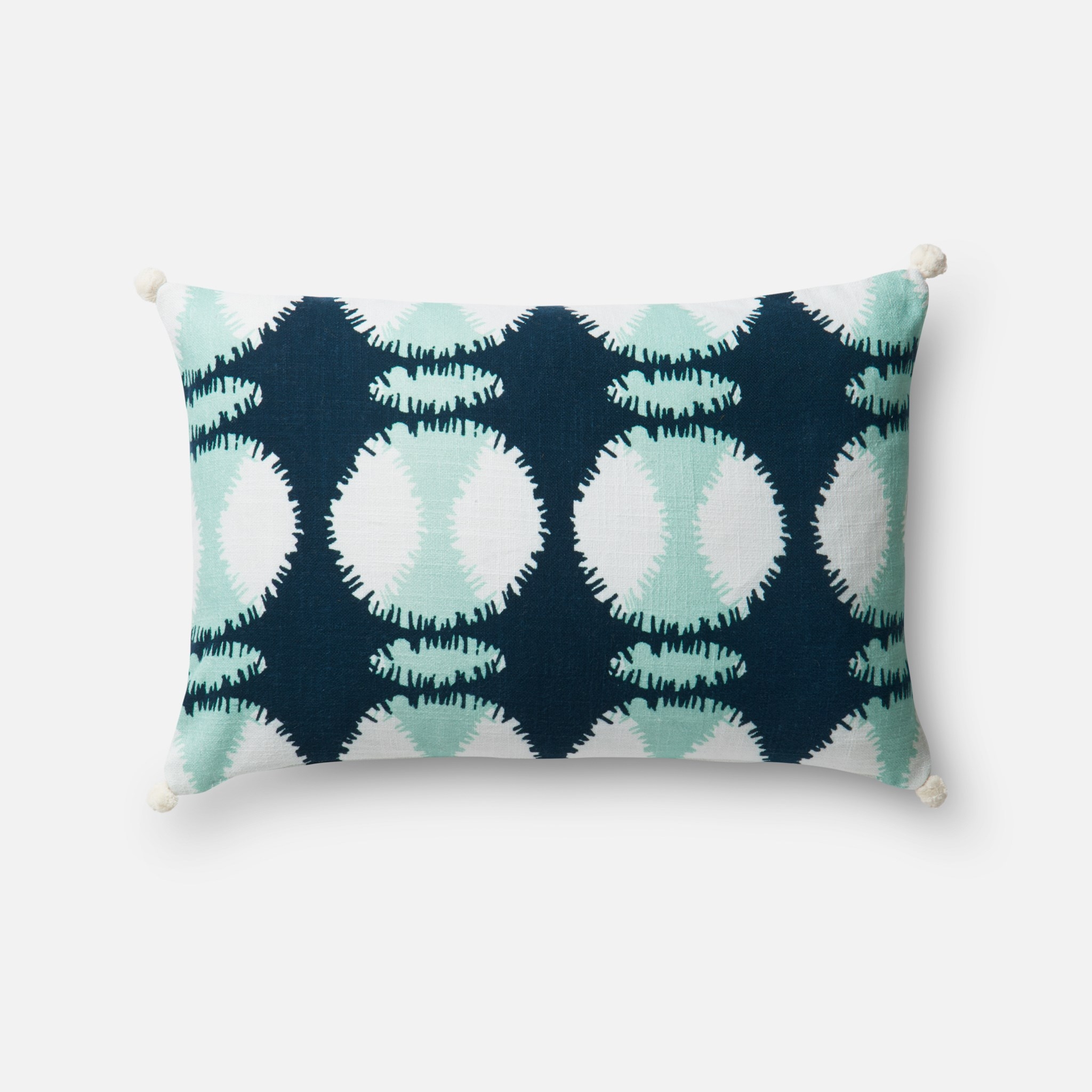 Loloi x Justina Blakeney collection - TEAL / WHITE - 13" X 21" Cover Only - Image 0